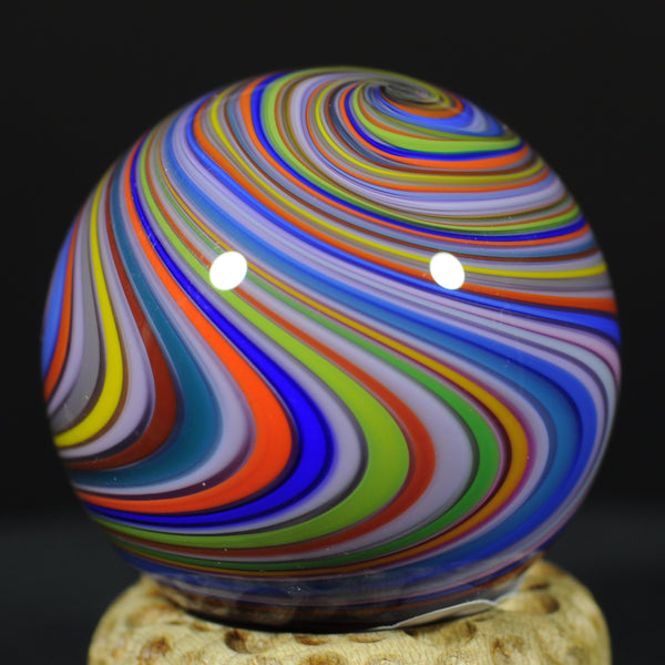 Mark Matthews Pastel Sploosh - Reverse Twist Art glass marble 1.36"