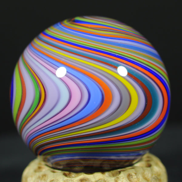 Mark Matthews Pastel Sploosh - Reverse Twist Art glass marble 1.36"