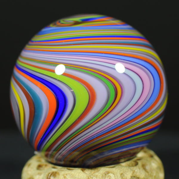 Mark Matthews Pastel Sploosh - Reverse Twist Art glass marble 1.36"