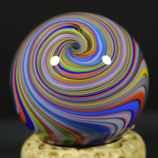 Mark Matthews Pastel Sploosh - Reverse Twist Art glass marble 1.36"