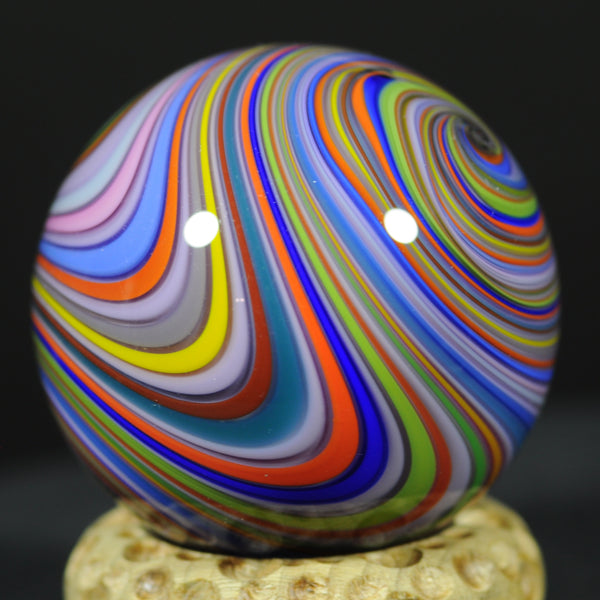 Mark Matthews Pastel Sploosh - Reverse Twist Art glass marble 1.36"