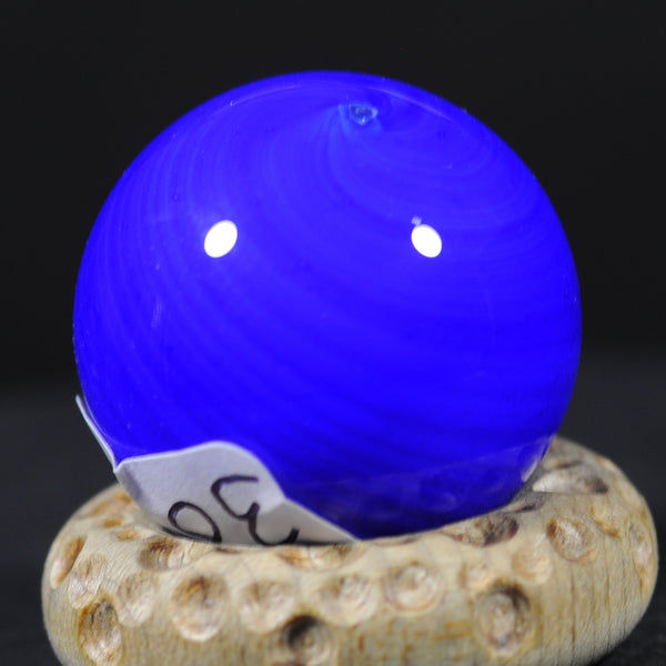 Mark Matthews Deep Sea Blue Gumball Art glass marble 1.01" gem