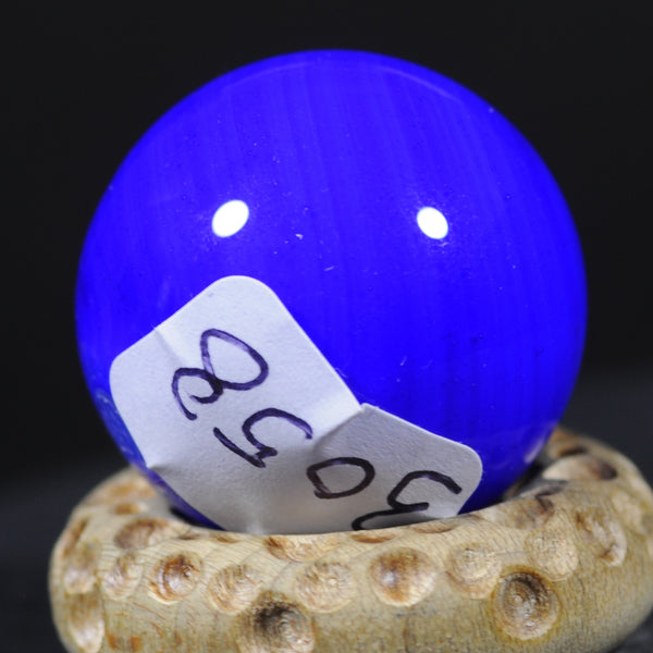 Mark Matthews Deep Sea Blue Gumball Art glass marble 1.01" gem