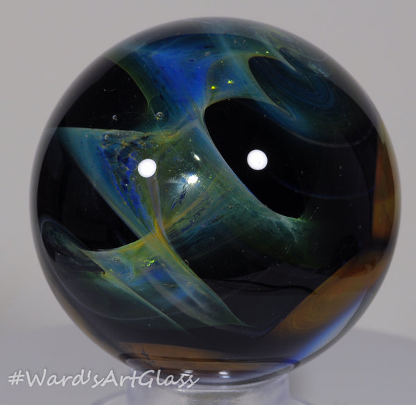 Stan Skipper - Jolly Green Giant fume flower, Marble. 2.18" With Galaxy spiral back