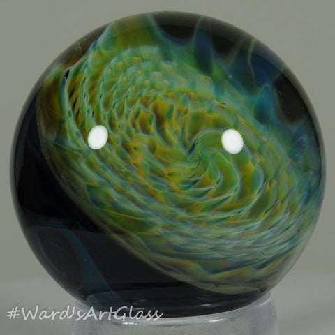 Chris Rice*, Super Retti Spiral fume on a pearled backing Boro Marble. 1.48"