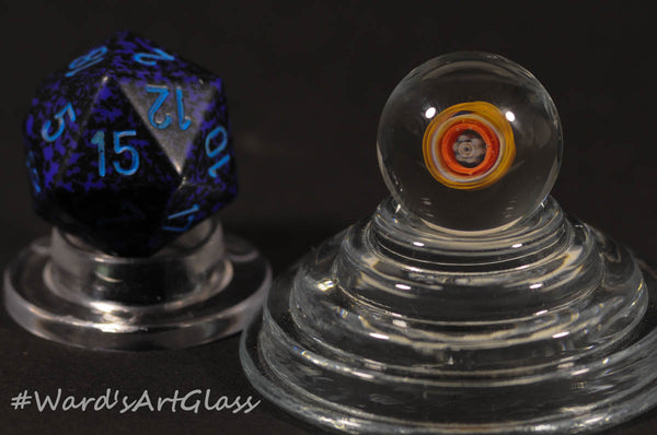 James Daschbach - Badback Glass, Fumed Peewee Milli Marbles - 16mm - Ward's Art Glass, [product type] - Art Glass, Marble