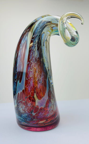 Richard Burch Paperweight Horn Art Glass