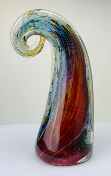 Richard Burch Paperweight Horn Art Glass