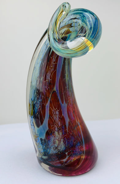 Richard Burch Paperweight Horn Art Glass